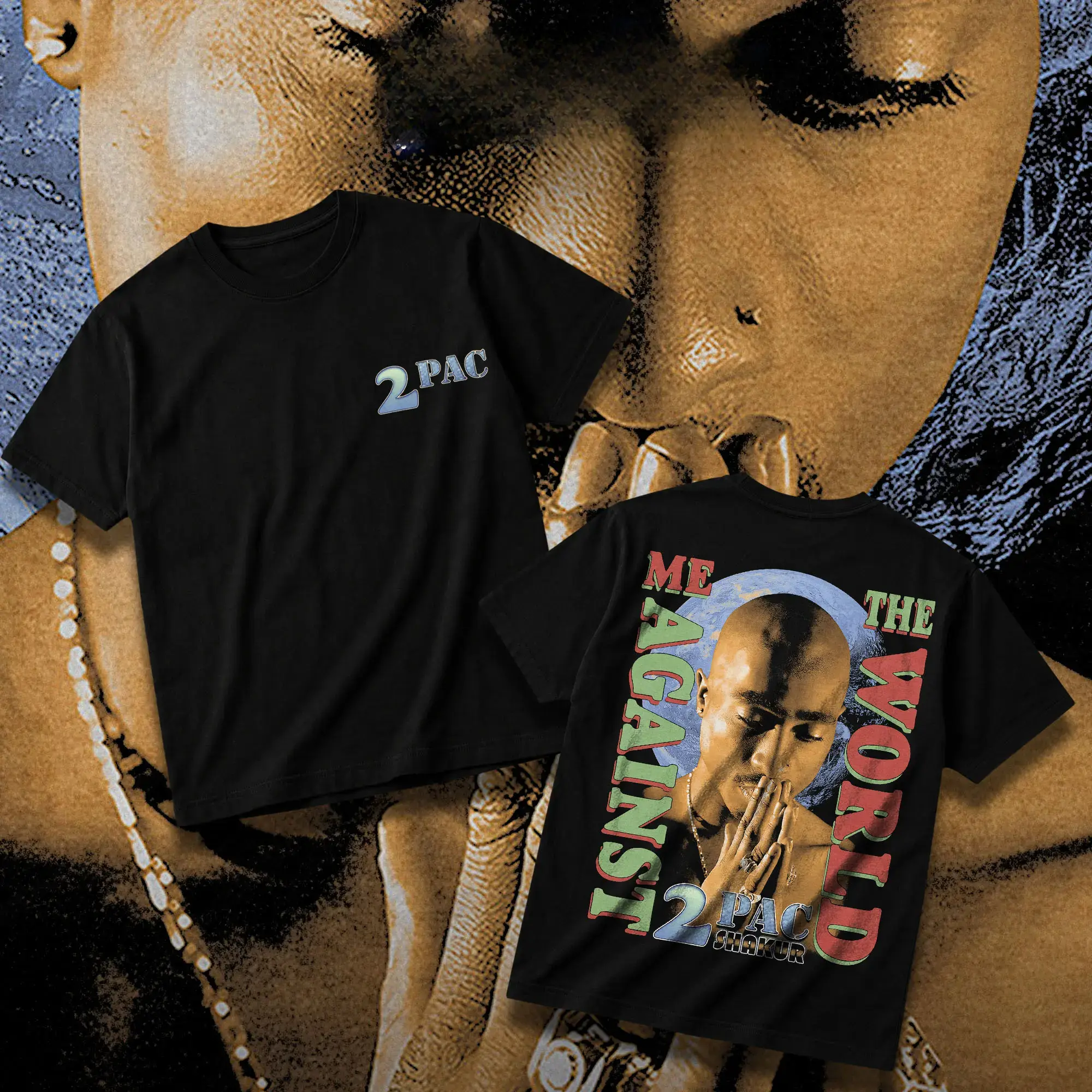 2pac Me Against The World Heavy Cotton Unisex Graphic T-Shirt Hoodie Westside Rap Death Row Tupac Shakur Crewneck Tee, Vintage Streetwear Graphic T-Shirt Direct To Garment Breathable Print