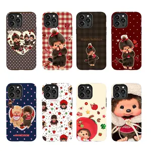 Cute Monchhichi Phone Case  Y2K Aesthetic Phone Cover Suitable for iPhone 17-11 Pro Max/Plus and  Samsung Galaxy S23-25