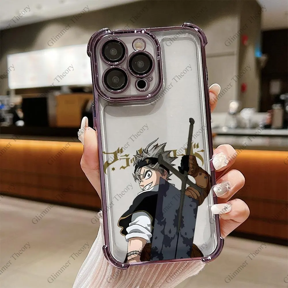 Hot Cool Anime Black Clover Phone Cases For iPhone 17 Promax Pro Air 16  Plus 15 14 13 12 11 Plating Anti-Fall Cool Shockproof Protective Cover Gift  For Birthday Christmas Valentine Halloween - TikTok Shop
