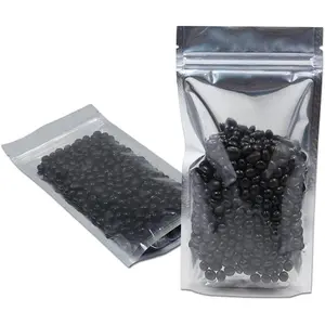 100 count Stand Up Clear Front Zipper Lock Resealable  Mylar Foil Plastic Packaging Bag for Zip Heat Sealable Lock with  Notch Long Term  Storage 4.7x6.7 inch