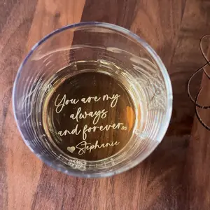 Personalized Whiskey Glass | Custom Engraved Bourbon Glass | Groomsmen Gift | Whiskey Lover Gift | Custom Barware Gift for Him