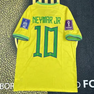 2022 World Cup Brazil Fan Edition Home ShortSleeve Neymar JR Soccer Jerseys