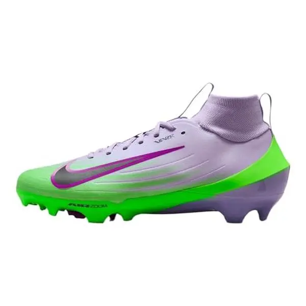 Nike Vapor Pro 1 Football Cleats (IB8250-500, Hydrangeas/Green Strike/Doll/Dark Smoke Grey) Size 8.5