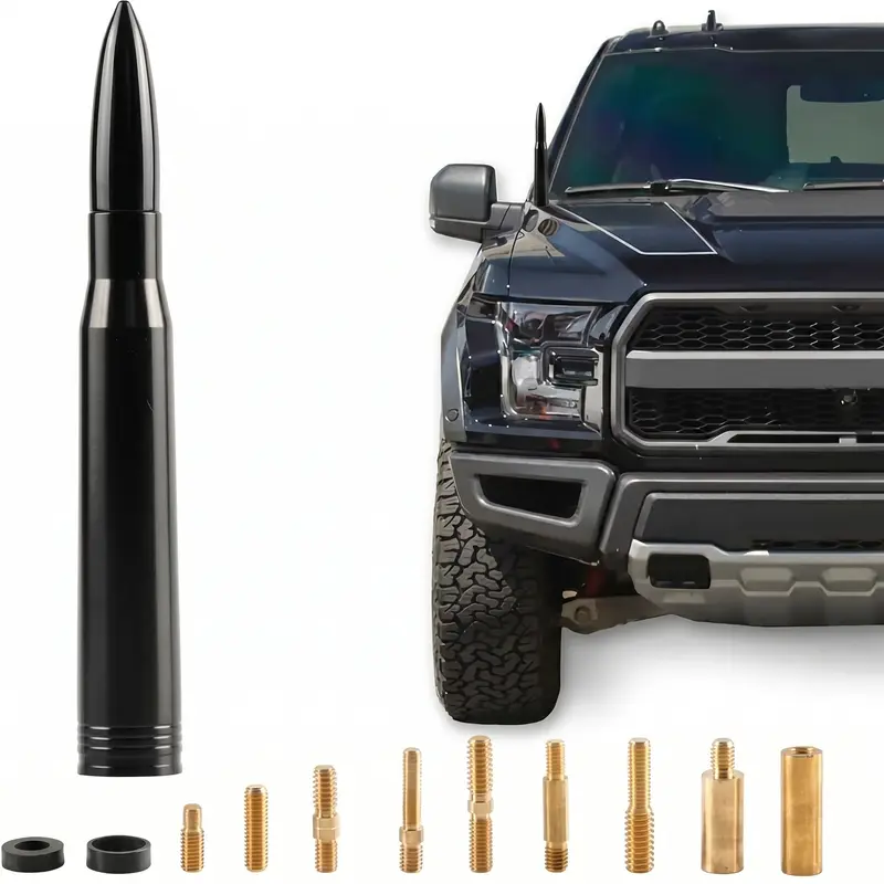 Sturdy Forged & Aluminum Antenna Replacement Parts, Automotive Truck Accessories, Compatible with Ford, Dodge, Chevrolet, GMC, Jeep, Toyota Trucks, Available in Multiple Colors