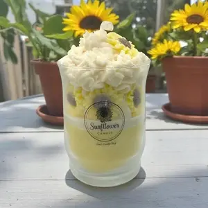 Sunflower Candle - Fragrant Candle with Sunflower Design for Decor and Gifts - Aromatherapy