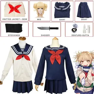 Cross Body/Himiko Toga Cosplay Costume Anime Boku No My Hero Adult Man Woman Halloween School Sailor Uniform Suit