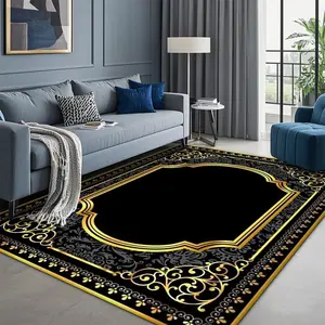Vintage Pattern Floor Mat, 1 Count Modern Non-slip Washable Floor Carpet, Decorative Area Rug for Home Living Room Bedroom Hotel Dormitory