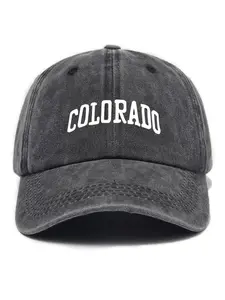 Colorado Letter Embroidery Baseball Cap, Casual Outdoor Sports Hat for Men & Women, Vintage All-match Sun Protection Cap for Daily Wear