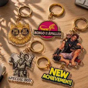 Dungeon Crawler Carl Acrylic Keychains, Princess Donut Mongo Keychain, This Is An Outrage Charm, Gift For LitRPG Fans