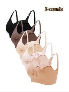 women's solid ruched adjustable strap nursing bra, seamless padded wireless breast maternity bra, maternity clothing 2025, prenatal maternity lingerie & sleepwear, pregnancy nursing bras, 2000s pregnant maternity, maternity clothing, maternity underwear