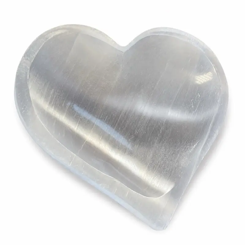 Selenite heart bowl