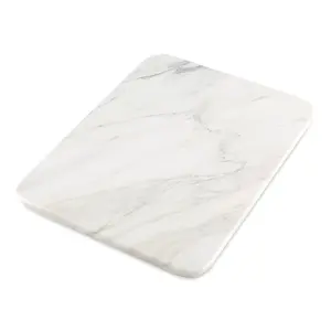 Italian Natural Marble Cutting Board for Kitchen, Large Hand Crafted Marble Slab for Cheese, Charcuterie, Pastry Board - Wedding Gift, House Warming Gift(Arabescato)
