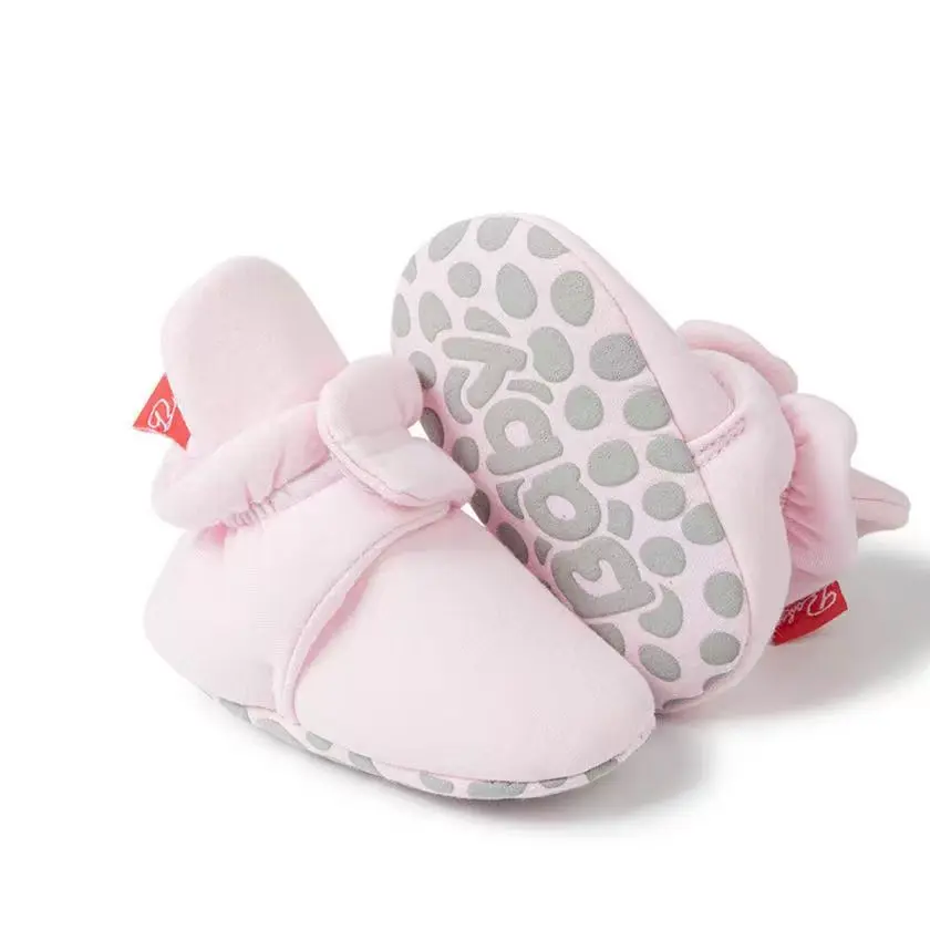Prewalker Toddler Shoes for Infants, Breathable Cloth First Walkers with Lightweight Non-Slip Soft Sole, Elastic Closure, Supports Natural Foot Movement for Playdates, Indoor Casual Wear