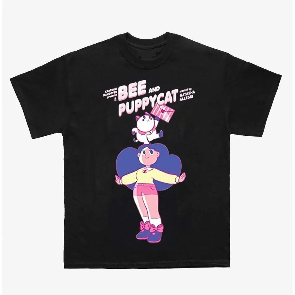 Bee and PuppyCat T-Shirt, Kawaii Animation Graphic Tee, Cute Cartoon Streetwear Shirt for Fans and Collectors