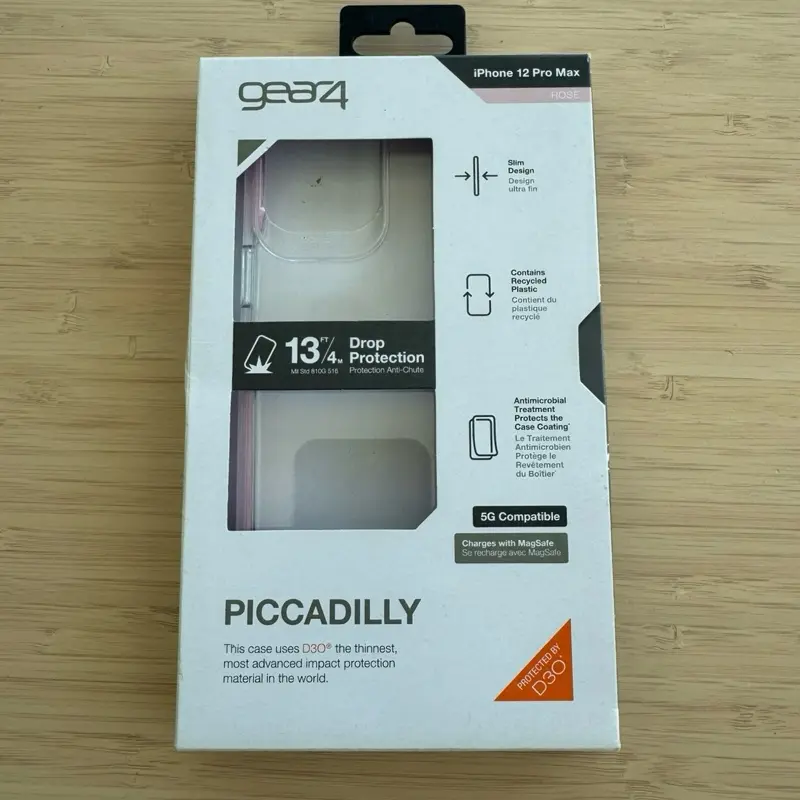 Gear4 Piccadilly D3O Protective Case for iPhone 12 Pro Max – Rose/Clear, 13ft Drop Protection