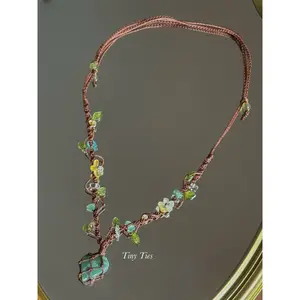 [NEW] Green Aventurine Necklace | Raw Stone Energy Pendant | Natural Healing Crystal Jewelry