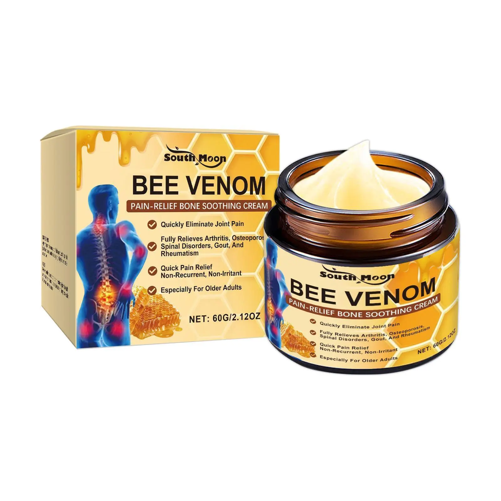 Joint Care Cream 60g A Gentle, Non-irritating Formula Soothes Joint Discomfort and Relieves Joint Pain in The Back, Knees, Hands, Neck, and Feet.