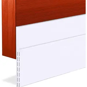 Door Draft Stopper Sweep, 3 Inches Widening Door Bottom Seal Strip Under Door Noise Blocker for Interior Doors Insulation and Soundproofing, 3" W x 39" L White (2019 New Upgrade)