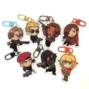 Evil Resident Keychain Acrylic Charms, Cute Bag Pendant, Game Merch Gift, Kawaii Figure Key Ring, Handbag Decor, Small, Meaningful, And Full Of Character, Unique Keychains That Add Charm To Every Bag And Key.