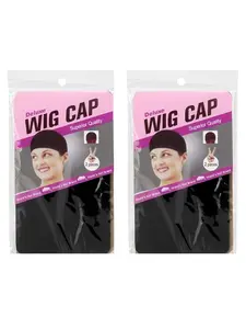 2 Packs Elastic Black Wig Caps, Ultra Thin & Breathable Stocking Wig Caps for Lace Wigs & Hair Extensions