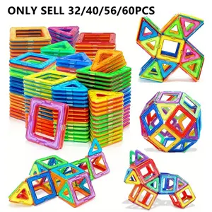 Magnetic building toys, Magnetic building set, Magnetic Building Blocks, enhancing creativity and practical skills, 3D educational puzzles, suitable for children aged 3 to 6, ideal birthday gifts, various colors, suitable for Easter, back-to-school season