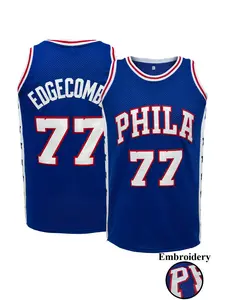 Men's Philadelphia #0 Embroidered Basketball Lightweight Jersey, V Neck Pullover Comfortable and Breathable Tank Top, Unisex Style,Gift for Training,Thanksgiving,Christmas,New Year