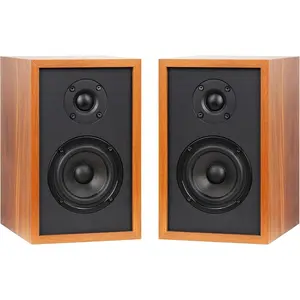 Berkeley 2.0 Stereo  Bookshelf Speakers with Built-in Amplifier and 3" Drivers for Turntable, TV, PC and   Streaming Featuring  5, RCA and Aux (EB20)