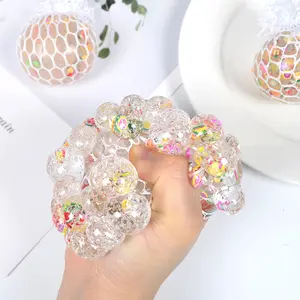 Stress-Relieving Squeeze Ball — Creative Stress-Relief Toy | Crystal Water Ball with Fruit Slices | Alleviates Stress & Anxiety | Fidget Toy | Ultimate Stress Buster | TPR Material
