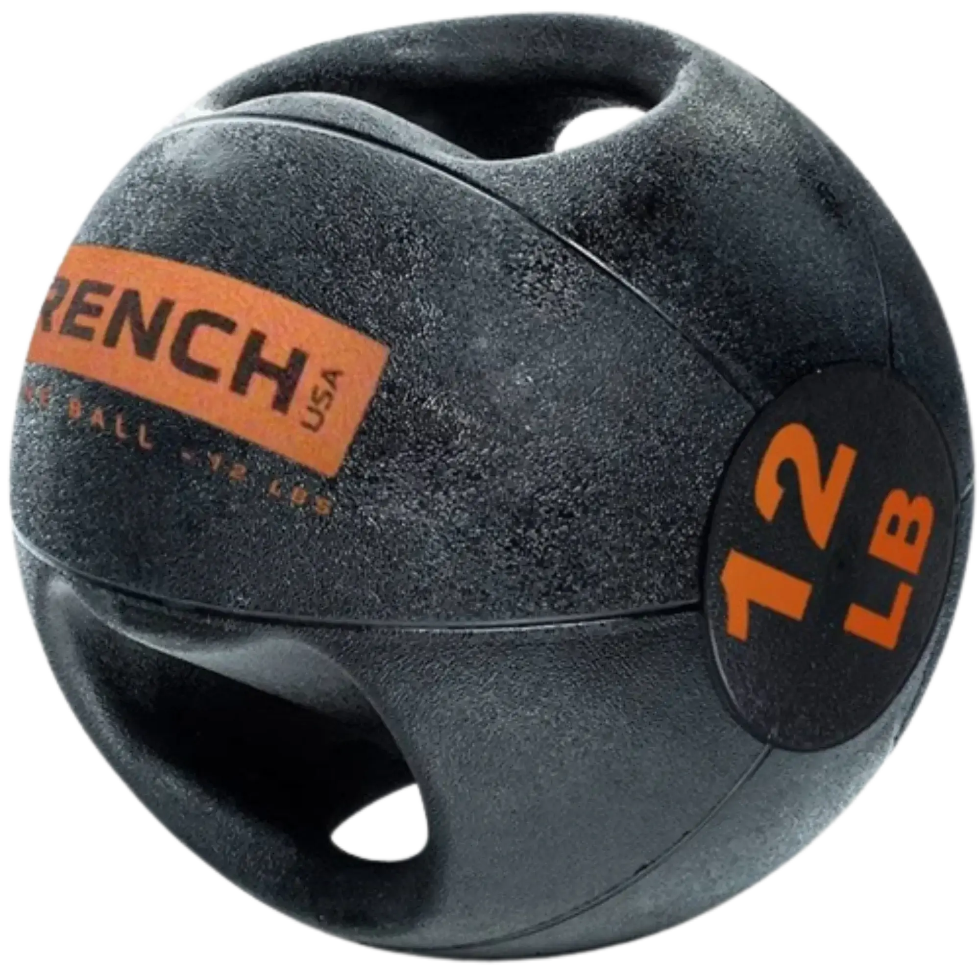 French Fitness Dual Grip Medicine Ball w/Handles 12 lb (New)
