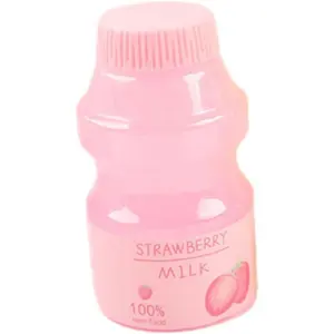 Clear Strawberry Jelly Slime - Fluffy, Stretchy, Crunchy Bubble Slime Soft Putty Stress Relief Toy Party Favors Super Light Favor Gift and Birthday (B-Pink)