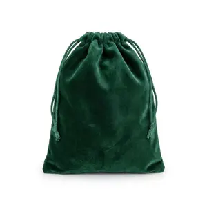 Green Velveteen Bag 2x2.5 — Mini Money Mojo Pouch for Wallet &amp; Pocket