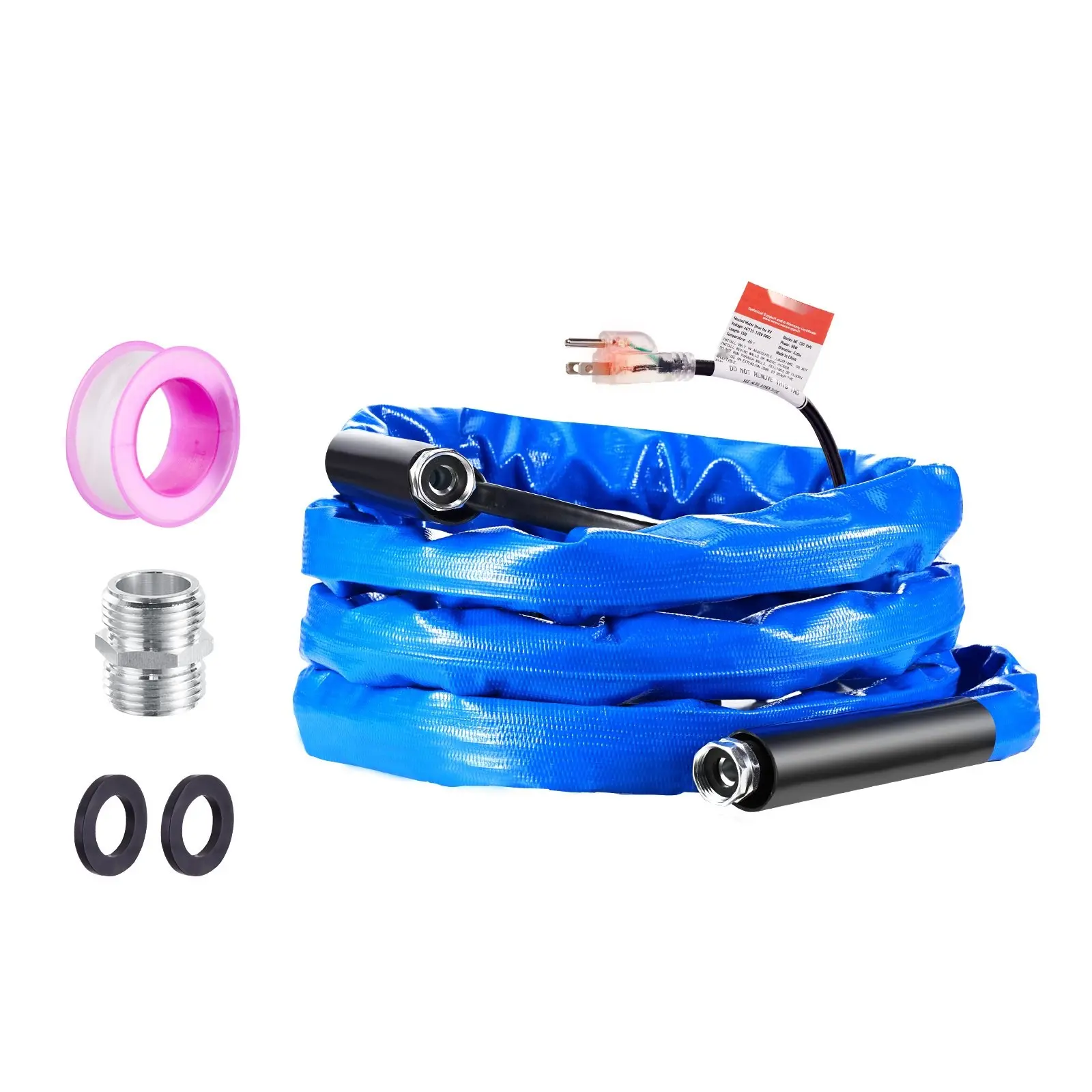 15-Foot Heated Water Hose For RV Use, -45°F Antifreeze Temperature, Heated Drinking Water Hose For Outdoor Camping Winter RV Plumbing With Freeze Protection, Flexible Water Supply Line, Durable Construction, Quick Connect Fittings