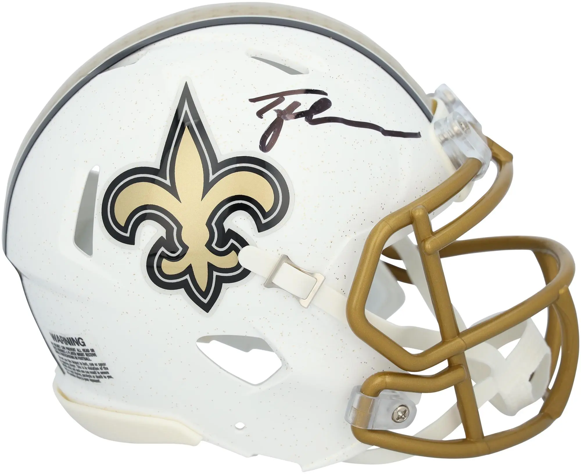 Tyler Shough New Orleans Saints Autographed Riddell 2025 Alternate Speed Mini Helmet - Fanatics Authentic Certified