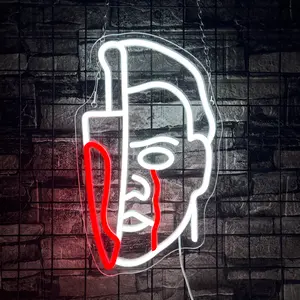 Michael Myers Neon LED Sign, Neon Lamps, USB Powered LED Wall Decor For Halloween Parties And Decorations, Lighting And Decor Accessory Gift