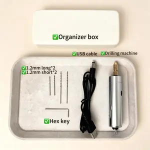 Electric Resin Drill Set for DIY Beaded Pens Keychains Jewelry Making