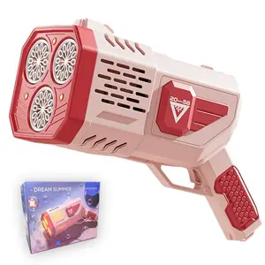 Automatic Electric Bubble Machine Toy, Handheld Bubble Blower with Light, Outdoor Bubble Machine for Birthday Party Wedding
