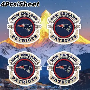 4Pcs New-England-Patriots-Football Sticker