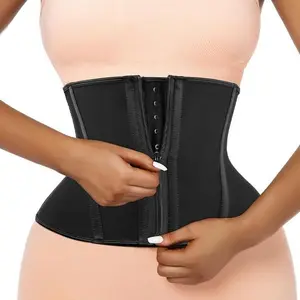 Short Torso Waist Trainers ，Women Waist Trainer Belt, Compression Shapewear, Workout Waist Belt, Abdominal Training Tool, Exercise Waist Belt Abdominal Trainer,  Front Hook Net Abdominal Control Belt Womenswear Elastic Wrap Basic