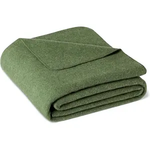 Basics Outdoor Camping Blanket, Military-Style Wool Blend, Camping Essentials