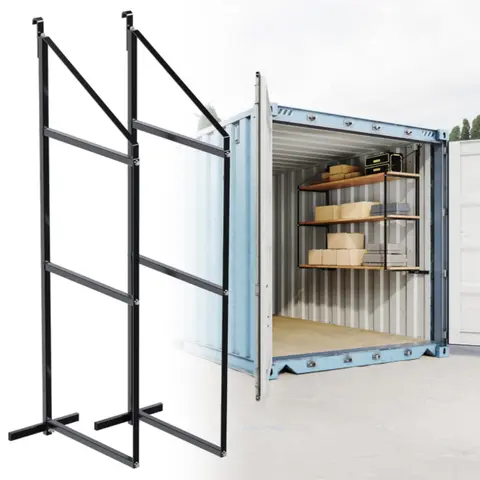 Container Shelving Bracket for Shipping Container - 2PCS Organiser Hanger magnetic  cabinet latch Hangable Hanging Hook Steel