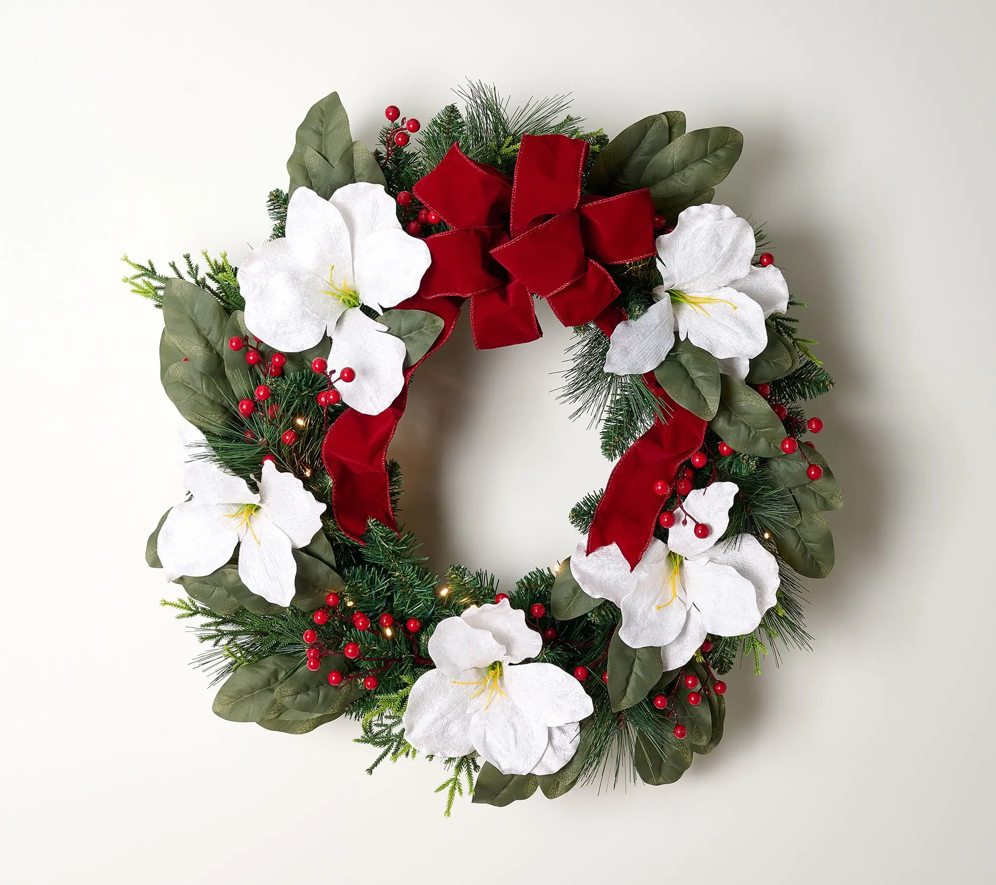 Hotel du Cobb by Dennis Basso 26" LED Wreath with Bow