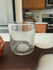 Clear Bubble Glass Jar