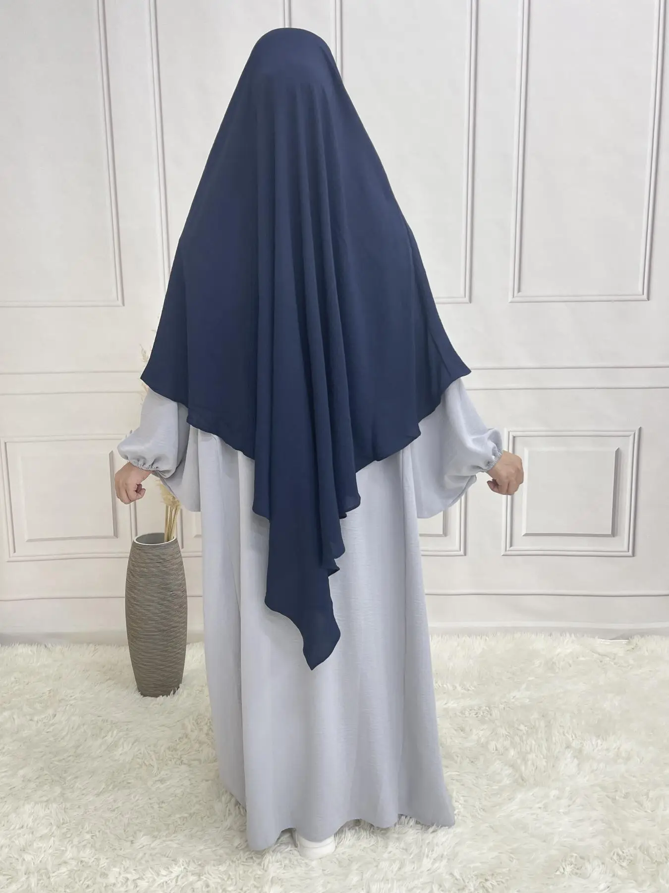Summer 2024 Modest Solid Color Khimar, Simple Plain Hijab for Women, Fashionable Headscarf for Daily Wear