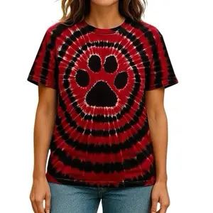 New! Tie Dye T-shirt Animal Lover Paw Handmade 100% Cotton Youth - 6X