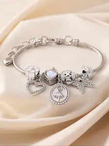 Rhinestone Decorated Bangle, Fashionable Jewelry for Women & Girls, Trendy All-match & Exquisite Jewelry for Birthday Gift, Rhinestone Bracelet