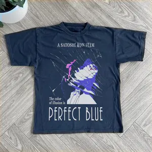 PERFECT BLUE 1997 PROMO MERCH BLACK T-SHIRT, Vacation Outfits Shirt, Masters 2025 Merch, Unisex Vintage Graphic Tees Gothic Grunge Y2k Emo Scene Amity Affliction Style Clothes Men Women Streetwear