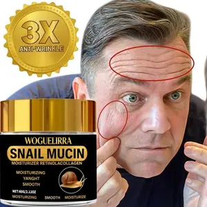 60g Men's Quick-Acting Firming Cream, 95% Snail Mucus, Five-In-One Hydrating Moisturizer, Improves Dark Circles, Wrinkles, Sagging, Suitable for All Skin Types, Moisturizing, Moisture