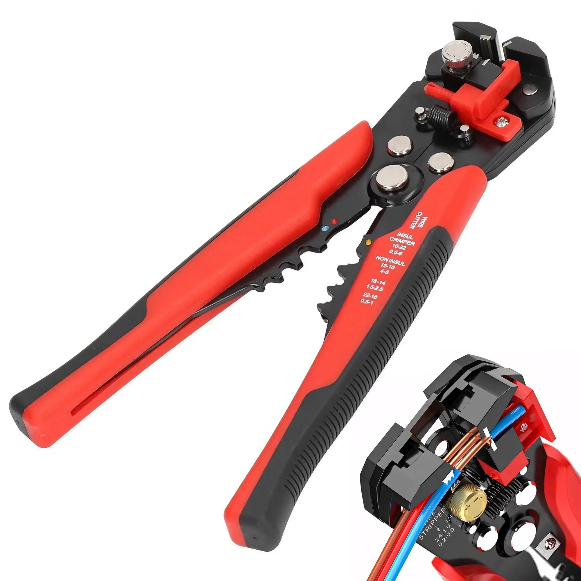 Precision Wire Stripper, 1 Count 3-in-1 Wire Stripper, Wire Cutter, Wire Stripping Tool, Suitable for AWG 10-22 Solid Wires, Professional Hand Tools