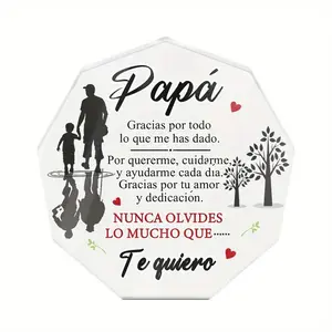 Nonagon Acrylic Sign, Acrylic Plaque, Dad Appreciation Gift, Heartfelt Dad Appreciation Gift, Home Decor Gifts, Perfect for Home & Farmhouse Living Room Decor, Ideal Gift for Father's Day