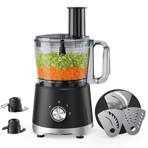 10.5 Cup Food Processor With 5 Stainless Steel Blades For Chopping Shredding Slicing Kneading And French Fries 600w 3 Speed Dishwasher Safe Vegetable Chopper And Food Grinder
